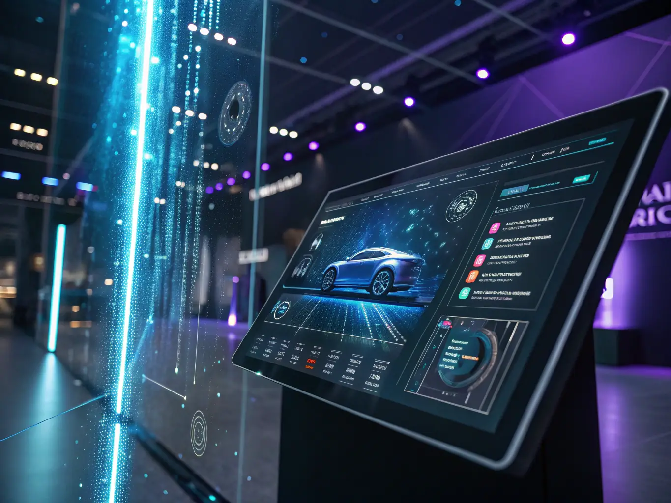 A split-screen showing the AI interface on one side and a cinematic video of a future self on the other, highlighting the transformation process.